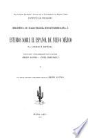 Estudios sobre el español de Nuevo Méjico