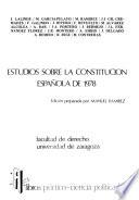 Estudios sobre la Constitución española de 1978