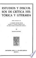 Estudios y discursos de critica histórica y literaria