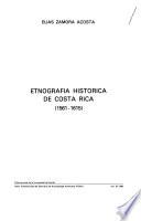 Etnografía histórica de Costa Rica (1561-1615)
