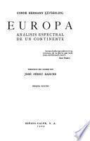 Europa : análisis espectral de un continente