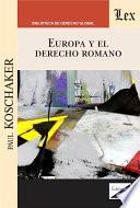 Libro Europa y el derecho romano