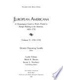 European Americana: 1701-1725