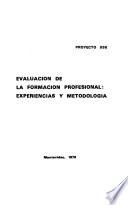 Evaluación de la formación profesional