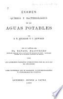 Examen químico y bacteriológico de las aguas potables