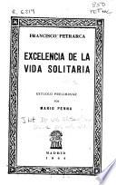 Excelencia de la vida solitaria