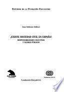 Existe sociedad civil en España?