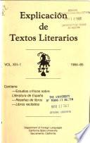 Explicación de textos literarios