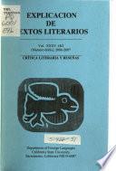 Explicación de textos literarios