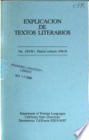 Explicación de textos literarios