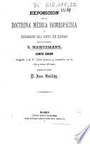 Exposicion de la doctrina médica homeopatica ú órganon del arte de curar