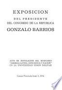 Exposición del presidente del Congreso de la República, Gonzalo Barrios