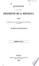 Exposicion que ha presentado al exmo. señor presidente de la Republica