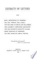 Extracts of letters from Maria, marchioness of Normanby [and other members of the Liddell family, ed. by Georgiana, baroness Bloomfield. Cover title: My sisters].