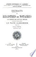 Extraits de registres de notaires