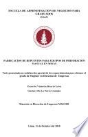 Fabricación de repuestos para equipos de perforación manual en minas