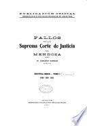 Fallos de la Suprema corte de justicia de Mendoza