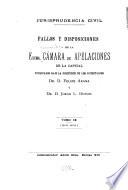 Fallos y disposiciones de la exma. Cámara de Apelaciones de la Capital