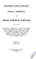 Fallos y sentencias del Tribunal Supremo de Puerto Rico