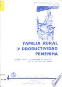 Familia rural y productividad femenina