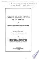 Filosofia biologica a traves de los tiempos: Darwin, Dariwinismo, evolucionismo