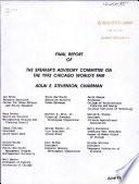 Final Report of the Speaker's Advisory Committee on the 1992 Chicago World's Fair