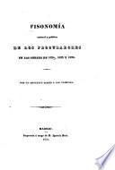 Fisonomía natural y política de los procuradores en las Córtes de 1834, 1835 y 1836