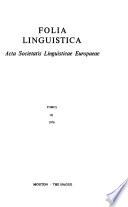 Folia Linguistica