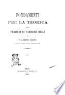 Fondamenti per la teorica delle funzioni di variabili reali