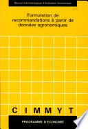 Formulation de recommendations a partir de donnes agronomiques