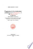 Fragmentos de las traducciones catalanas de la Fiammetta y del Decamerone de Boccaccio, ambas anónimas y del siglo xv