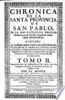 Francisco Descalzos En Castilla La Vieja, Chronica De La Santa Provincia De San Pablo ...
