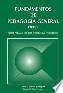 Fundamentos de Pedagogía General Parte I