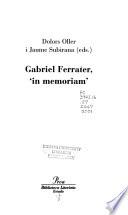 Gabriel Ferrater in memoriam