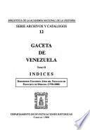 Gaceta de Venezuela: Indice onomástico (continuación)
