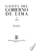 Gaceta del gobierno de Lima