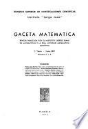 Gaceta matemática