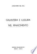 Galanteria e lussuria nel Rinascimento