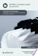 Gestión auxiliar de personal. ADGG0308