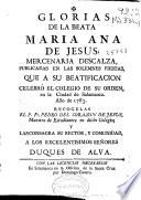 Glorias de la beata Maria Ana de Jesus mercenaria descalza