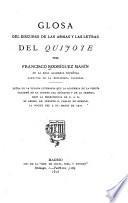 Glosa del discurso de las armas y las letras del Quijote
