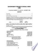 Government Reports Annual Index