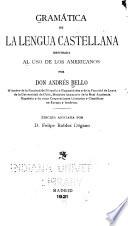 Gramática de la lengua castellana