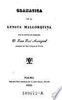 Gramática de la lengua mallorquina