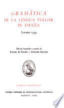 Gramática de la lengua vulgar de España