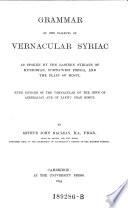 Grammar of the Dialects of Vernacular Syriac as Spoken by the Eastern Syrians of Kurdistan, North-West Persia (etc.)