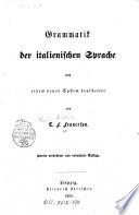 Grammatik der italienischen Sprache