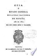 Guía o estado general de la Real Hacienda de España ...