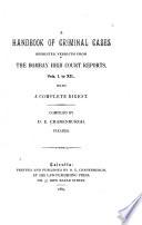 Handbook of Criminal Cases
