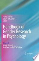 Handbook of Gender Research in Psychology
